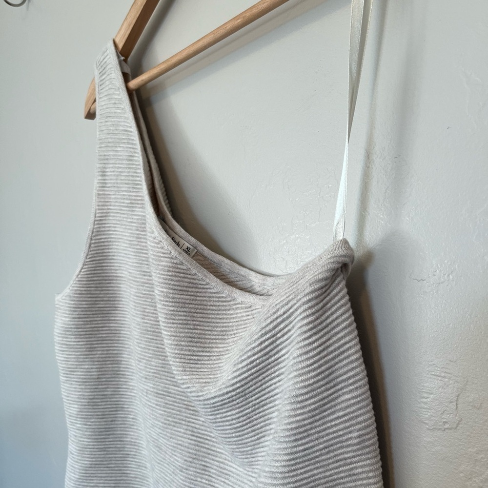 Abercrombie & Fitch Beige Ribbed One-Shoulder Strap Bodysuit Womens Size XL - Picture 6 of 14